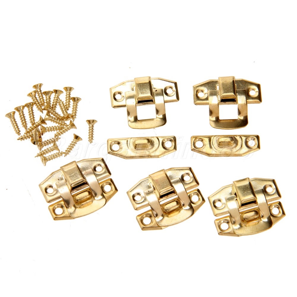 5/10Pcs Gold Latches Clasp Jewelry Box Suitcase Furniture Decorative ...